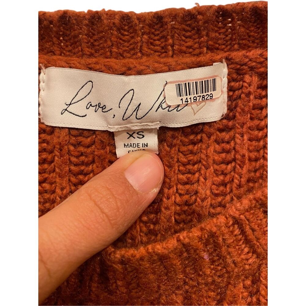 Love, Whit by Whitney Port Rust Sweater Dress‎ Size 0 - Picture 8 of 8